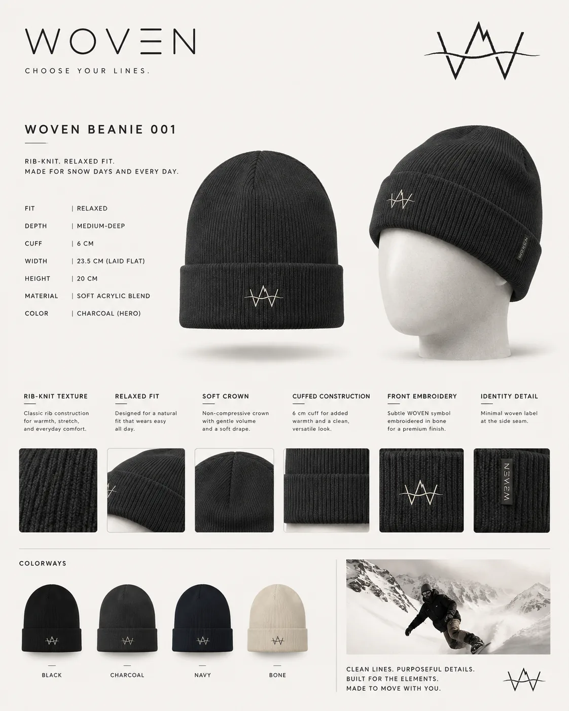 WOVEN Beanie 001 prototype